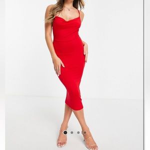 NWT: ASOS Red Midi Dress